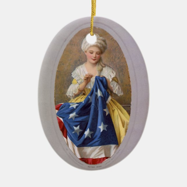 Ornamento De Cerâmica Betsy Ross, c1908, G. Liebscher (Frente)