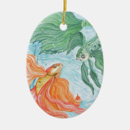 Ornamento De Cerâmica Betta Dance