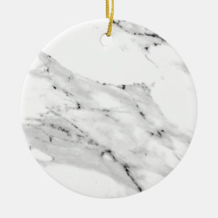 Ornamento De Cerâmica Bianco Carrara Marble \ abstrato branco preto 