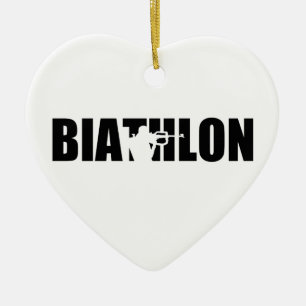 Ornamento De Cerâmica Biathlon