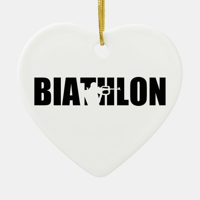 Ornamento De Cerâmica Biathlon (Frente)