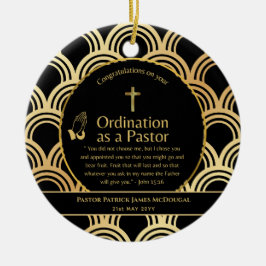 Ornamento De Cerâmica Bíblia de Pastor Ordenado Recentemente Sagrada Per