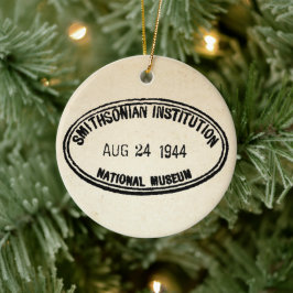 Ornamento De Cerâmica Biblioteca Stamp Smithsonian Institution 1944