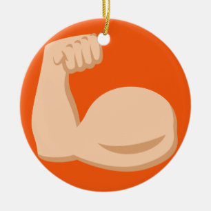 Ornamento De Cerâmica Biceps Emoji