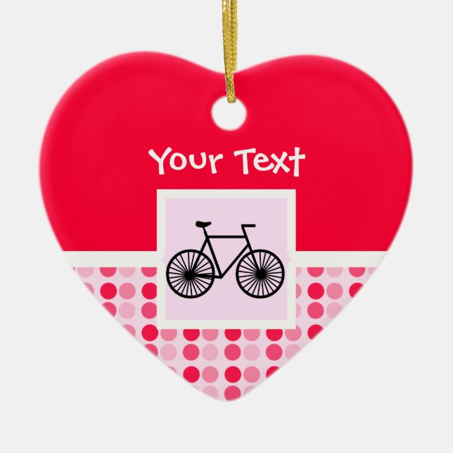 Ornamento De Cerâmica Bicicleta bonito (Frente)