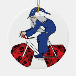 Ornamento De Cerâmica Bicicleta da equitação do feiticeiro com as 20