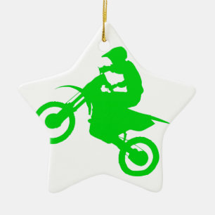 Ornamento De Cerâmica BICICLETA da SUJEIRA (verde)
