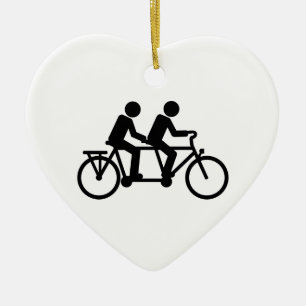 Ornamento De Cerâmica Bicicleta em tandem da bicicleta