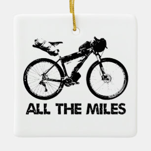 Ornamento De Cerâmica Bicicleta Por Todos Os Miles