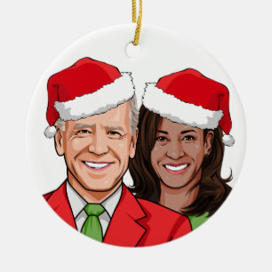 Ornamento De Cerâmica Biden Harris 2020 Holiday Ceramic Ornament