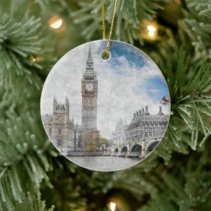 Ornamento De Cerâmica Big Ben London Cerâmica Ornament - UK Viagem
