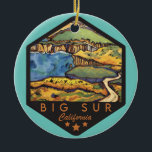 Ornamento De Cerâmica Big Sur California<br><div class="desc">Grande Sur California Cerâmica Ornament</div>
