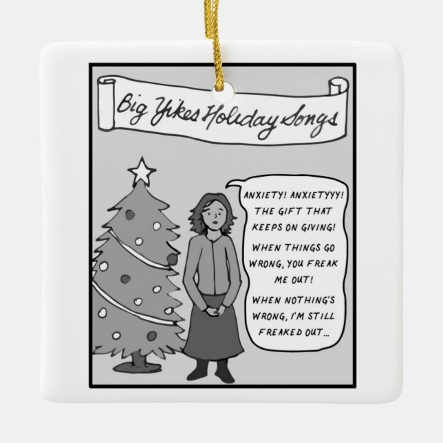 Ornamento De Cerâmica Big Yikes Ornament: O Tannenbaum (Frente)