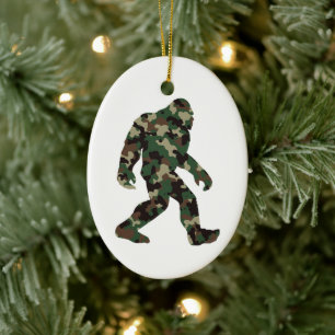 Ornamento De Cerâmica Bigfoot Sasquatch Camo