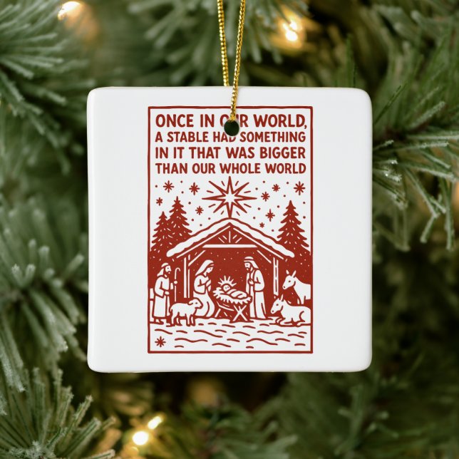 Ornamento De Cerâmica Bigger than our whole world 1 (Árvore)