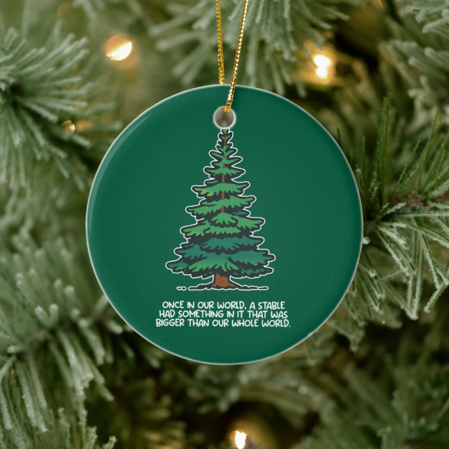 Ornamento De Cerâmica Bigger than our whole world 2 (Árvore)