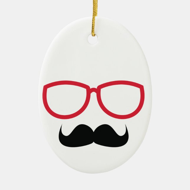 Ornamento De Cerâmica Bigode (Frente)