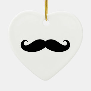 Ornamento De Cerâmica Bigode do bigode, design do Moustache