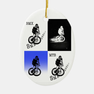 Ornamento De Cerâmica Biker de montanha MTB BMX