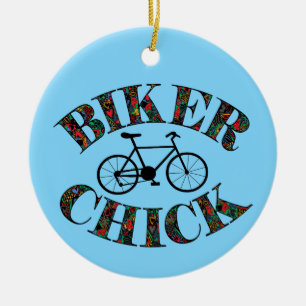 Ornamento De Cerâmica Biker Pintinho Bike