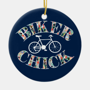 Ornamento De Cerâmica Biker Pintinho Bike