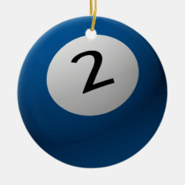 ORNAMENTO DE CERÂMICA BILHAR/ENFEITES DE NATAL 2 BOLA DE PISCINA (DOIS)