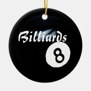 Ornamento De Cerâmica "Billiards, atrás do 8 Ball-Ornament"