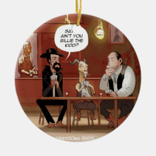 Ornamento De Cerâmica Billy The Kid? Cartoon Engraçado