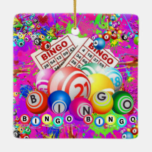 Ornamento De Cerâmica BINGO BINGO Criado Por CBDOilPrincess