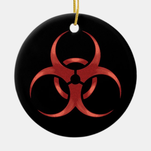 Ornamento De Cerâmica Biohazard 1 (Frente)