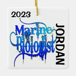 Ornamento De Cerâmica Biólogo Marinho PERSONALIZADO