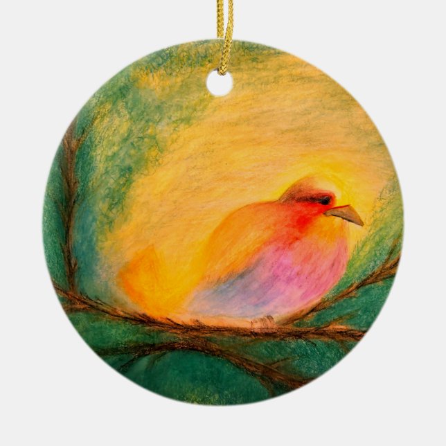 Ornamento De Cerâmica Bird Ceramic X-MAS Ornament (Frente)