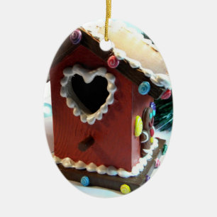 Ornamento De Cerâmica Birdhouse do pão-de-espécie