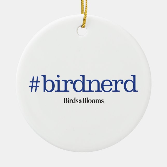 Ornamento De Cerâmica #birdnerd (Frente)