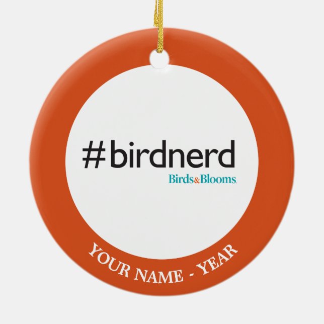 Ornamento De Cerâmica #BirdNerd (Traseira)