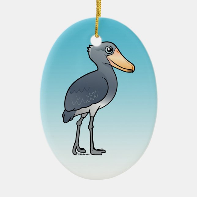 Ornamento De Cerâmica Birdorable Shoebill (Frente)