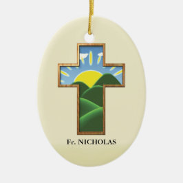 Ornamento De Cerâmica Birthday Cross Personalizado