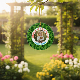 Ornamento De Cerâmica Birthday Custom Photo Garden Ceramic Ornament