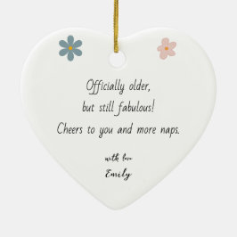 Ornamento De Cerâmica Birthday Moments Captured Photo & Message Ornament