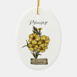 Ornamento De Cerâmica Birthday Primrose