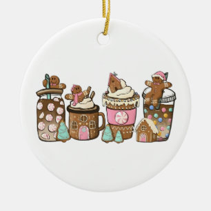 Ornamento De Cerâmica Biscoito De Gengibre Em Patas De Natal De Cacau Qu
