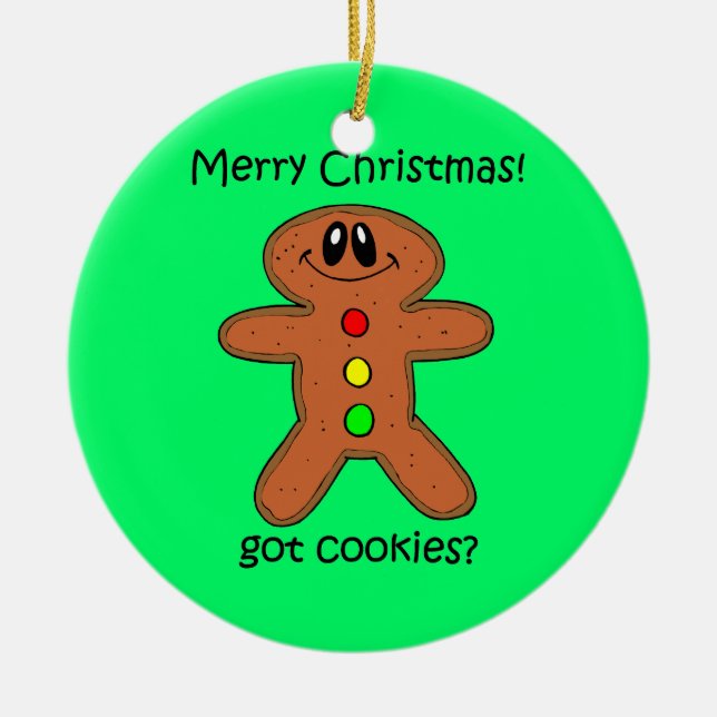 Ornamento De Cerâmica Biscoito do Natal (Frente)