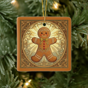 Ornamento De Cerâmica Biscoitos de Gengibre em Forma de Homem Estilo Vin