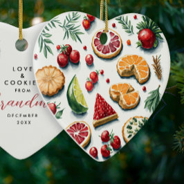 Ornamento De Cerâmica Biscoitos De Natal Vermelho E Verde, Cuja Pasta É 