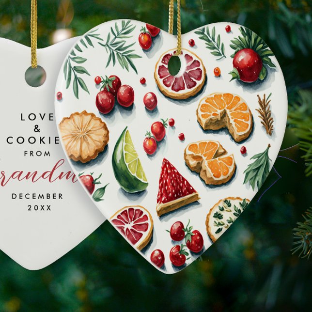 Ornamento De Cerâmica Biscoitos De Natal Vermelho E Verde, Cuja Pasta É  (Criador carregado)