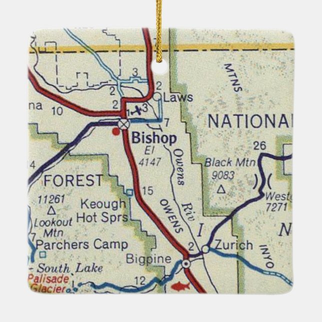 Ornamento De Cerâmica Bishop CA e Keough Hot Primaveras (Verso)