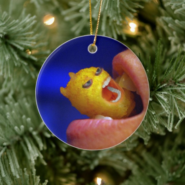Ornamento De Cerâmica Biting Tater Tot (Árvore)