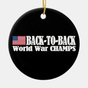 Ornamento De Cerâmica Black Back-To-Back USA Champs