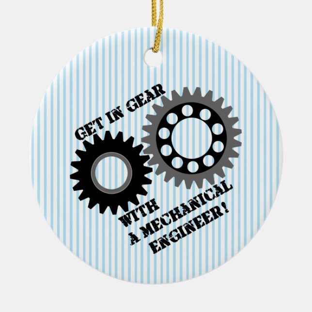 Ornamento De Cerâmica Black Get In Gear (Frente)