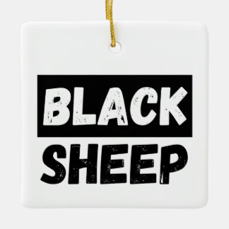 Ornamento De Cerâmica Black Sheep Bold Distressed Rebel Streetwear Art
